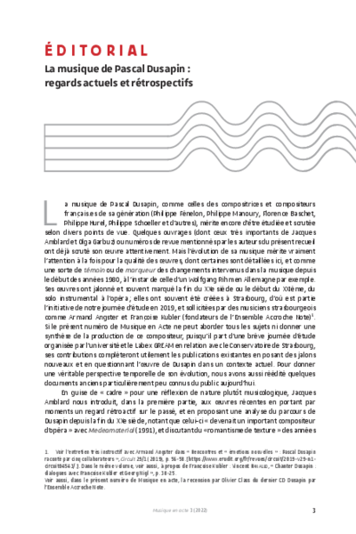Éditorial français - English Editorial