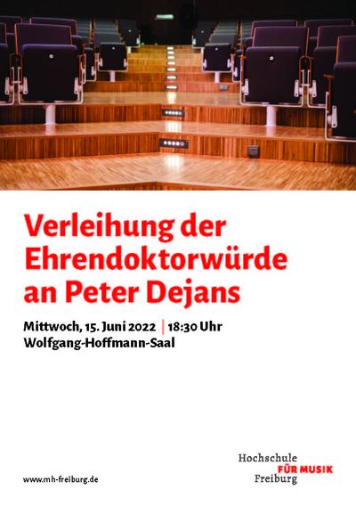 Concert « Séminaire doctoral CDE ICM III : Verleihung der Ehrendoktorwürde an Peter Dejans »