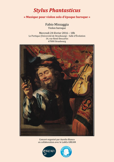 Concert Stylus Phantasticus « Musique pour violon solo d’époque baroque » par Fabio Missaggia